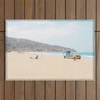 Redondo Beach // California Ocean Vibes Lifeguard Hut Surfing Sandy Beaches Summer Tanning Outdoor Rug Gallery Image 1