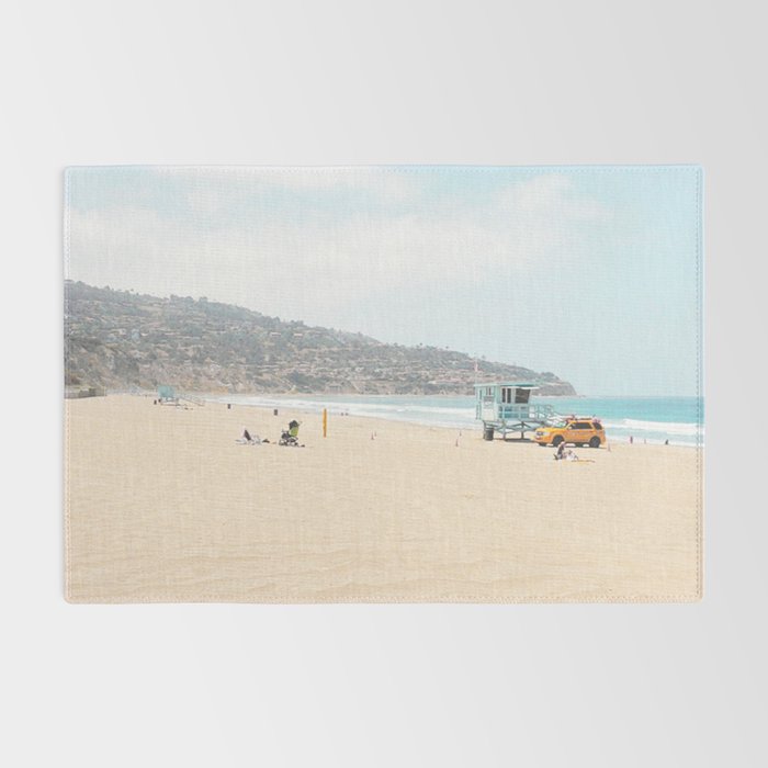 Redondo Beach // California Ocean Vibes Lifeguard Hut Surfing Sandy Beaches Summer Tanning Rug Gallery Image 2