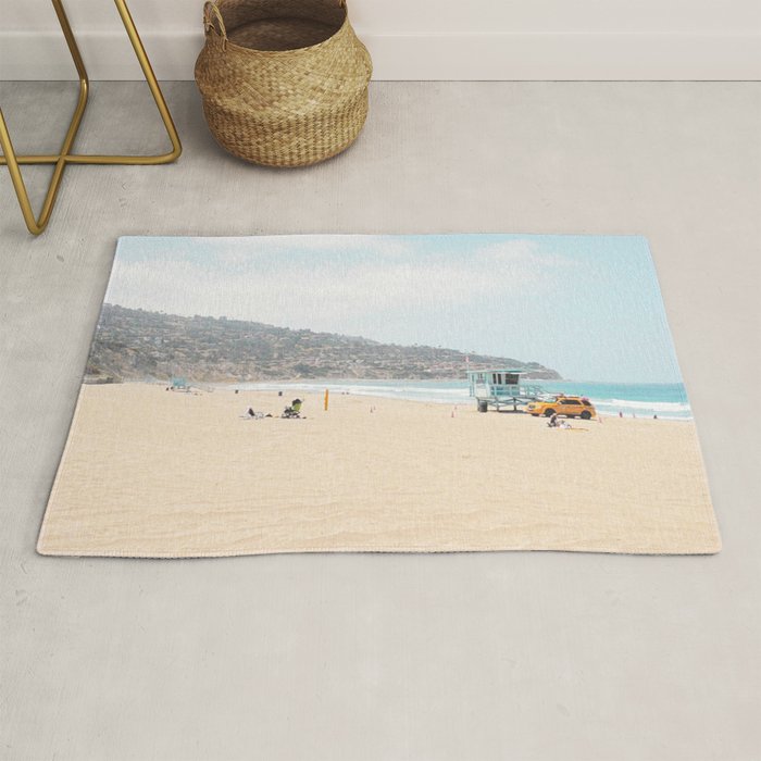 Redondo Beach // California Ocean Vibes Lifeguard Hut Surfing Sandy Beaches Summer Tanning Rug Gallery Image 1