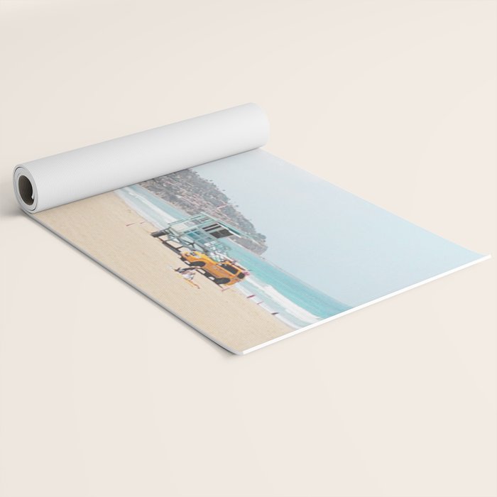 Redondo Beach // California Ocean Vibes Lifeguard Hut Surfing Sandy Beaches Summer Tanning Yoga Mat Gallery Image 2