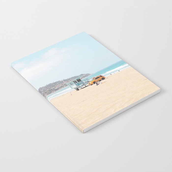 Redondo Beach // California Ocean Vibes Lifeguard Hut Surfing Sandy Beaches Summer Tanning Notebook Gallery Image 1