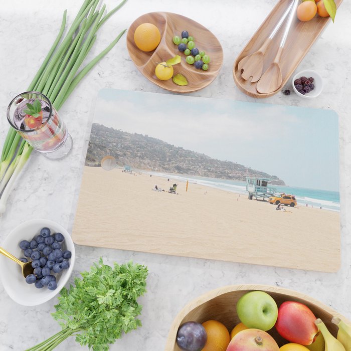 Redondo Beach // California Ocean Vibes Lifeguard Hut Surfing Sandy Beaches Summer Tanning Cutting Board Gallery Image 2