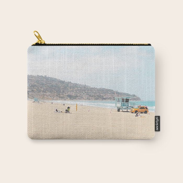 Redondo Beach // California Ocean Vibes Lifeguard Hut Surfing Sandy Beaches Summer Tanning Carry All Pouch Gallery Image 1
