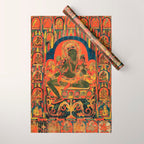 Hindu Krishna Tapestry Wrapping Paper Gallery Image 1