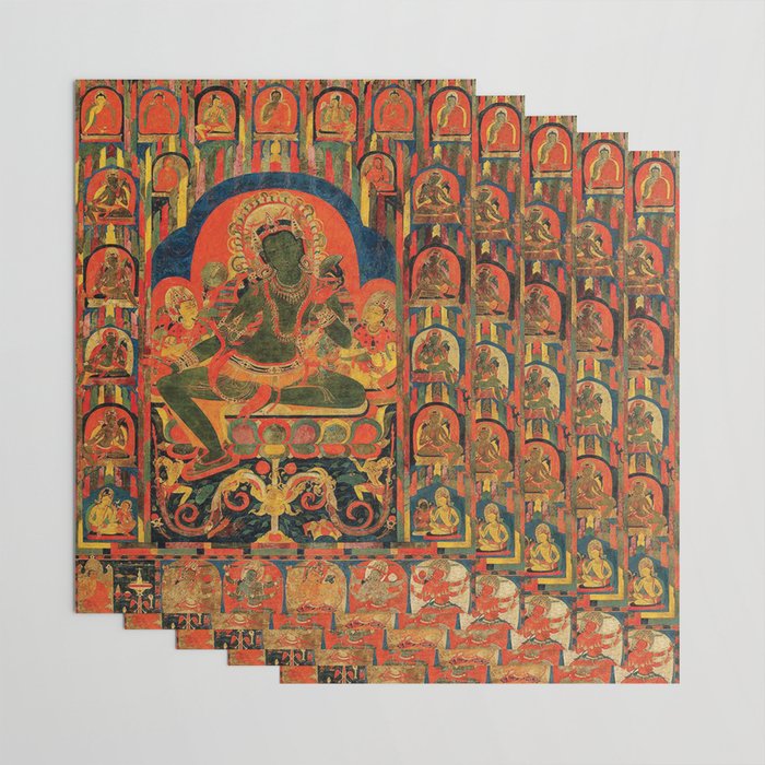Hindu Krishna Tapestry Wrapping Paper Gallery Image 3