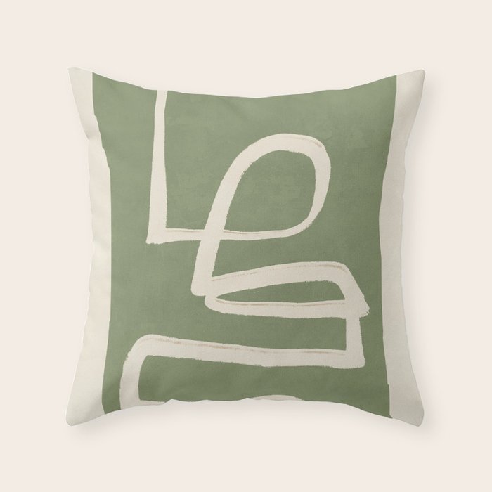 Abstract line art 77 Throw Pillow Gallery Image 6