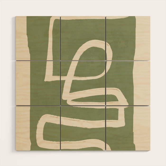 Abstract line art 77 Wood Wall Art Gallery Image 1