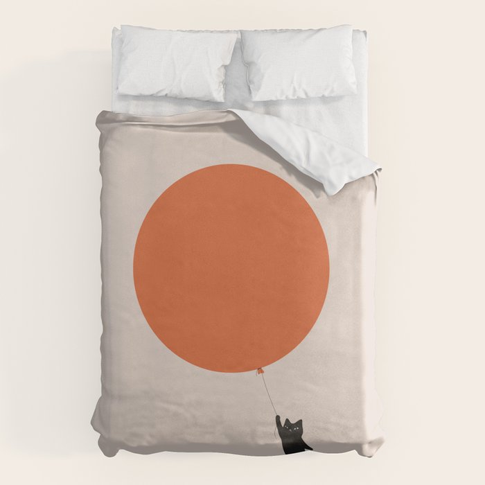 Cat Landscape 182: Sun Balloon Duvet Cover Gallery Image 6