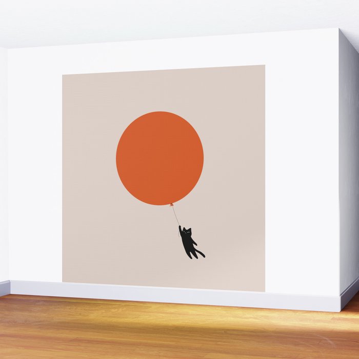 Cat Landscape 182: Sun Balloon Wall Mural Gallery Image 2