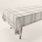 Brown And Cream Gingham Tablecloth Gallery Image 1