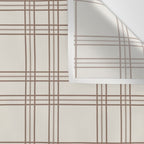 Brown And Cream Gingham Wall Tapestry Gallery Image 3