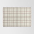 Brown And Cream Gingham Rug Gallery Image 2