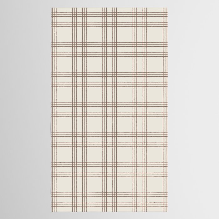 Brown And Cream Gingham Tablecloth Gallery Image 2