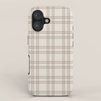 Brown And Cream Gingham iPhone Case Gallery Image 1