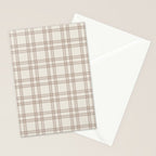Brown And Cream Gingham Stationery Card Gallery Image 2