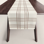 Brown And Cream Gingham Table Runner Gallery Image 1