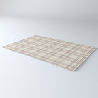 Brown And Cream Gingham Rug Gallery Image 3