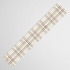 Brown And Cream Gingham Table Runner Gallery Image 3