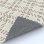 Brown And Cream Gingham Rug Gallery Image 4