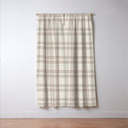 Brown And Cream Gingham Window Curtain Gallery Image 3