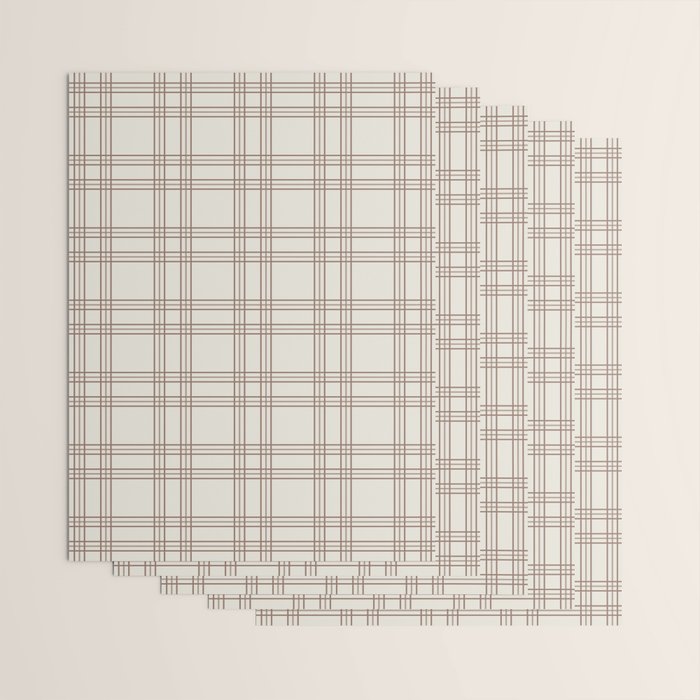 Brown And Cream Gingham Wrapping Paper Gallery Image 3