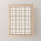 Brown And Cream Gingham Mini Art Print Gallery Image 1