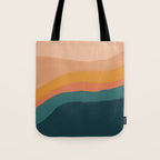 Waves On Sunset Hill | Waves Texture Design Tote Bag Gallery Image 1