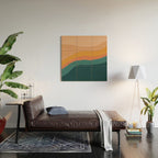 Waves On Sunset Hill | Waves Texture Design Wood Wall Art Gallery Image 2