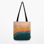 Waves On Sunset Hill | Waves Texture Design Tote Bag Gallery Image 2