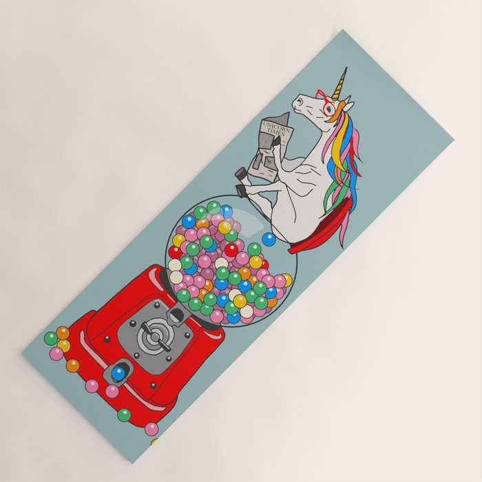 Unicorn Gumball Poop Yoga Mat Gallery Image 1