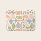 Fruits and Veggies 2025 Calendar Pastel Bath Mat Gallery Image 1