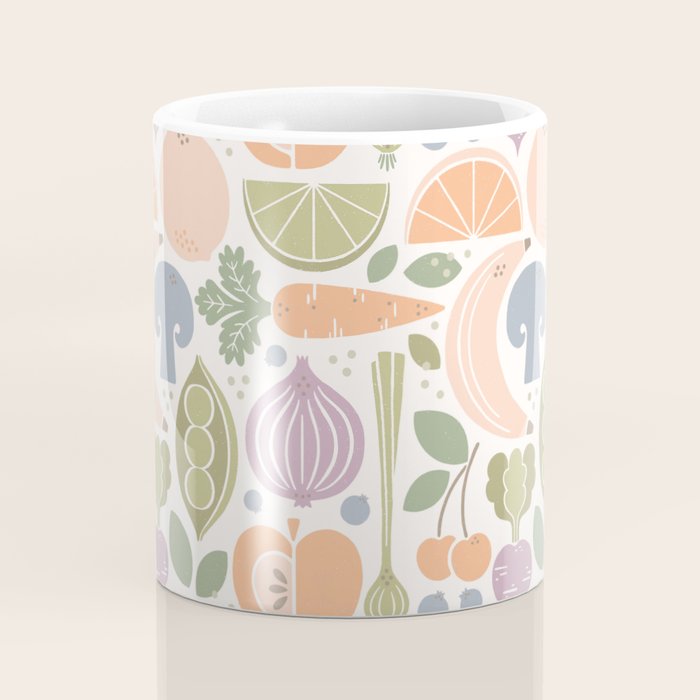 Fruits and Veggies 2025 Calendar Pastel Coffee Mug Gallery Image 4
