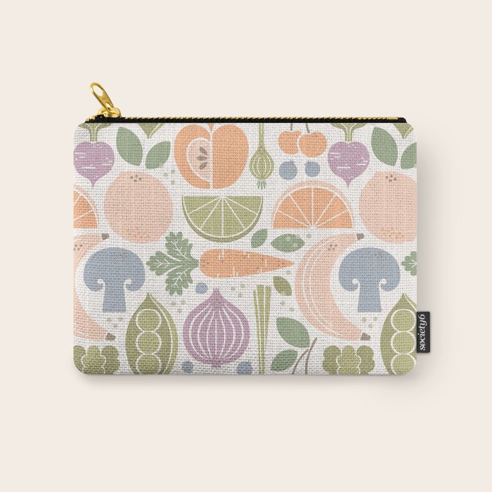 Fruits and Veggies 2025 Calendar Pastel Carry All Pouch Gallery Image 1
