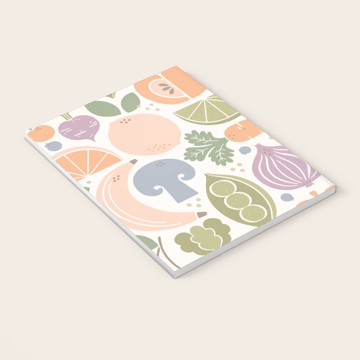 Fruits and Veggies 2025 Calendar Pastel Notebook Gallery Image 3