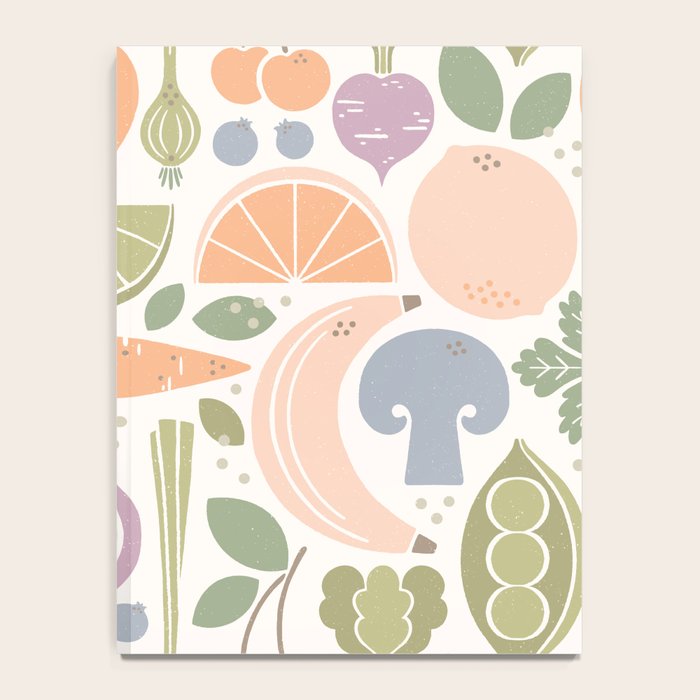Fruits and Veggies 2025 Calendar Pastel Notebook Gallery Image 4