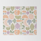 Fruits and Veggies 2025 Calendar Pastel Throw Blanket Gallery Image 2