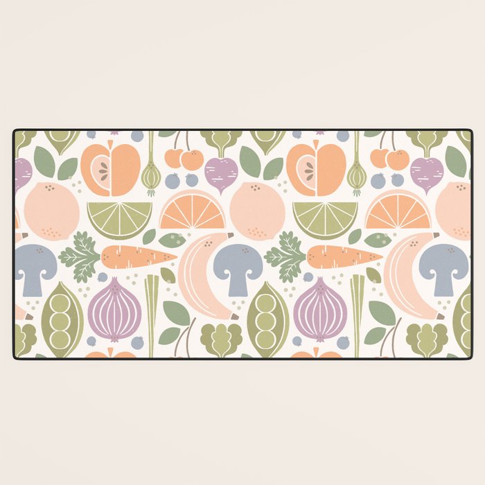 Fruits and Veggies 2025 Calendar Pastel Desk Mat Gallery Image 3