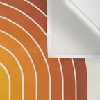 Gradient Arch IX Retro Orange Mid Century Modern Rainbow Wall Tapestry Gallery Image 3