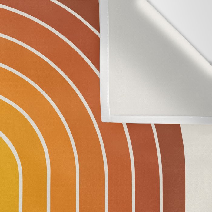 Gradient Arch IX Retro Orange Mid Century Modern Rainbow Wall Tapestry Gallery Image 3