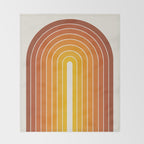 Gradient Arch IX Retro Orange Mid Century Modern Rainbow Throw Blanket Gallery Image 2
