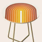 Gradient Arch IX Retro Orange Mid Century Modern Rainbow Side Table Gallery Image 2