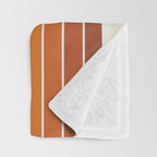 Gradient Arch IX Retro Orange Mid Century Modern Rainbow Throw Blanket Gallery Image 3