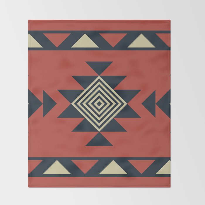 Aztec pattern Throw Blanket Gallery Image 2