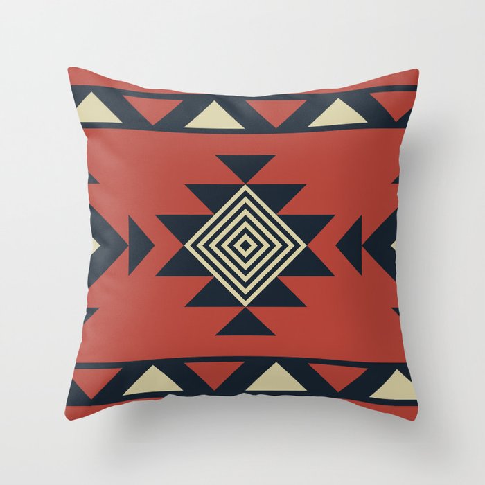 Aztec pattern Throw Pillow Gallery Image 6
