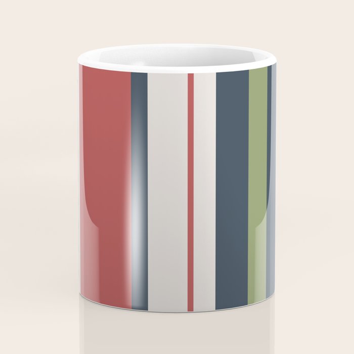 Modern Christmas Stripes 2025 Coffee Mug Gallery Image 4