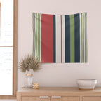 Modern Christmas Stripes 2025 Wall Tapestry Gallery Image 2