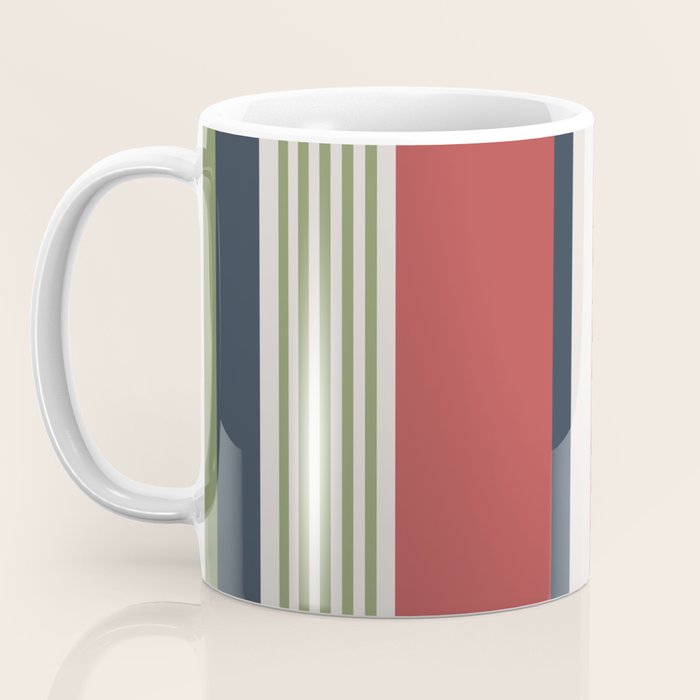 Modern Christmas Stripes 2025 Coffee Mug Gallery Image 3