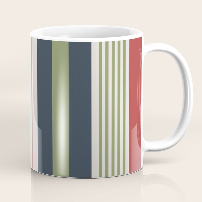 Modern Christmas Stripes 2025 Coffee Mug Gallery Image 1