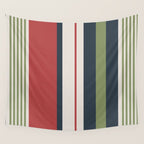 Modern Christmas Stripes 2025 Wall Tapestry Gallery Image 4