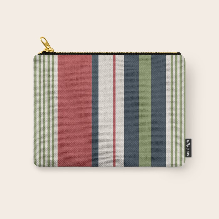 Modern Christmas Stripes 2025 Carry All Pouch Gallery Image 1